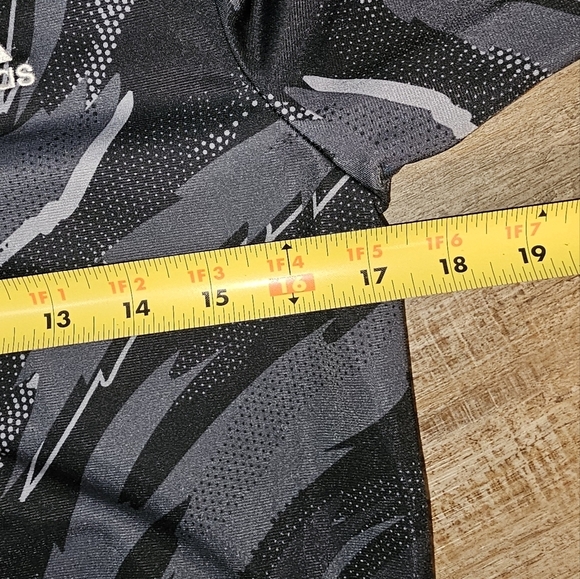 Adidas Black and Gray Boy's Hoodie Jacket Sweatshirt All over Print Size 14/16 - Picture 7 of 8